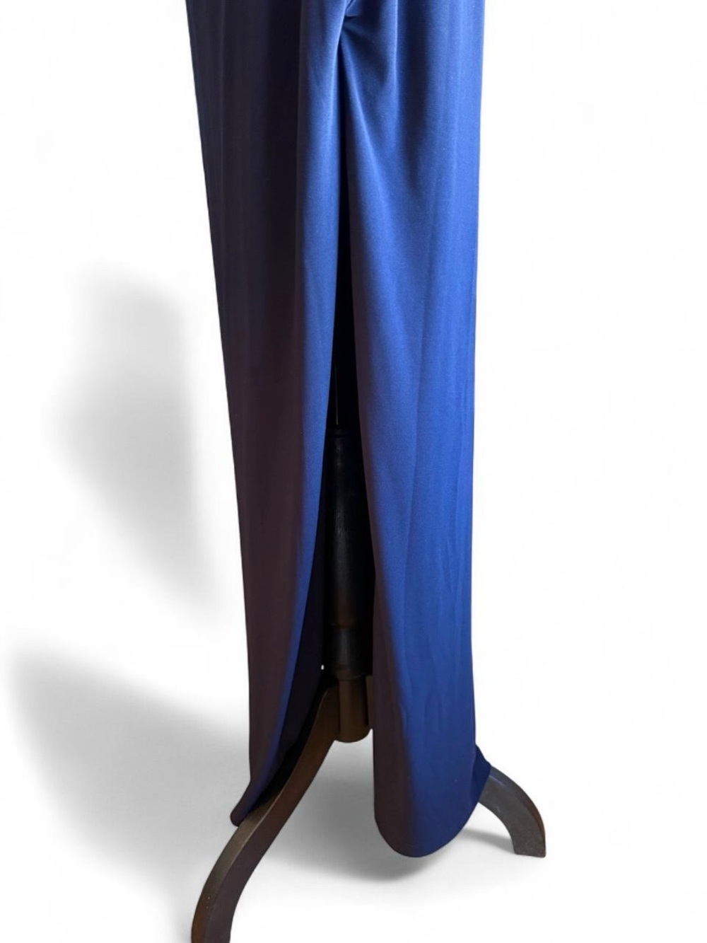 Lauren Ralph Lauren Navy Maxi Dress with Embellished Cap Sleeves - Picture 4 of 10